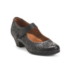 COBB HILL ROCKPORT Black Leather Alesia Comfort Mary Jane Pumps